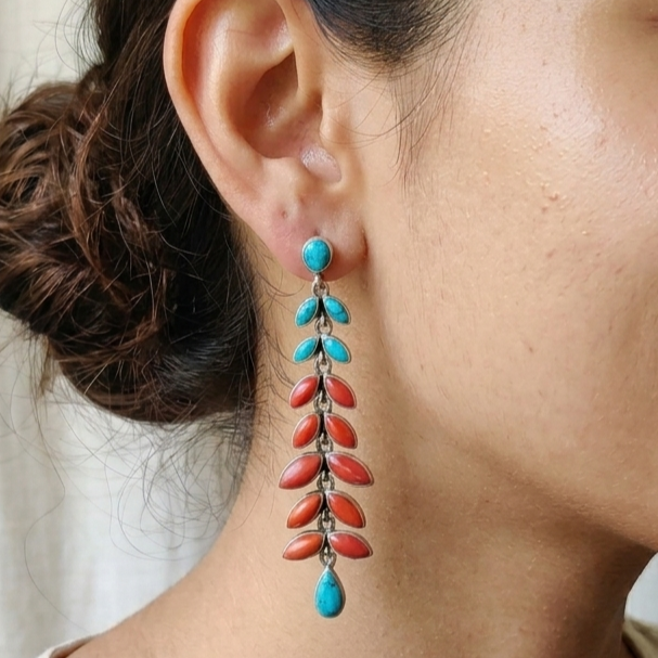 1095-A2 Orange+Turquoise