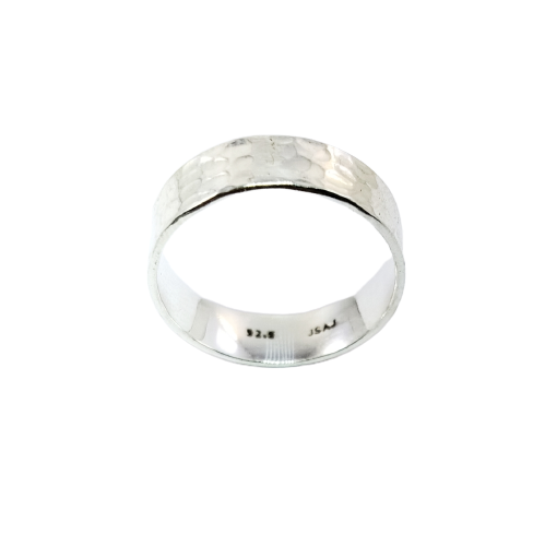 JSAJ FLAT BAND RING 6MM IN 925 STERLING SILVER