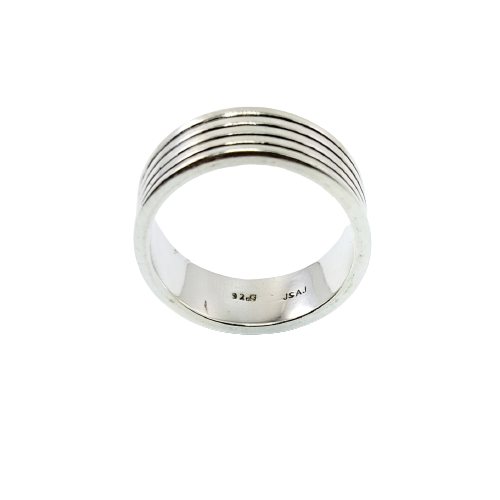 JSAJ THICK BAND RING IN 925 STERLING SILVER