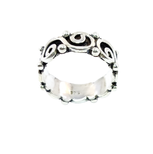 JSAJ THICK BAND RING IN 925 STERLING SILVER