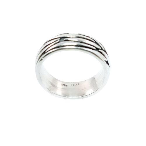 JSAJ THICK BAND RING IN 925 STERLING SILVER