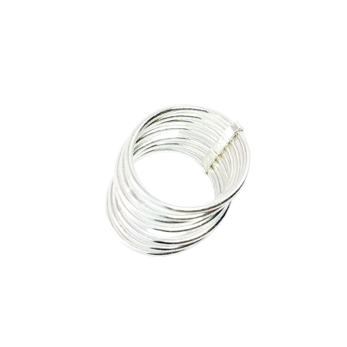 JSAJ 9 LINE BAND RING IN 925 STERLING SILVER