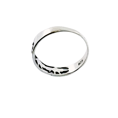 JSAJ 3 ELEPHANT DESIGN ZALI BAND RING IN 925 STERLING SILVER