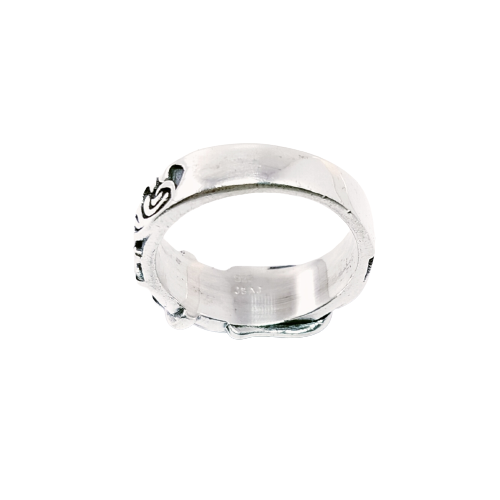JSAJ BELT RINGS WITH DESIGN IN 925 STERLING SILVER