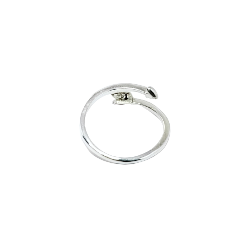 JSAJ ARROW ADJUSTABLE BAND RING IN 925 STERLING SILVER