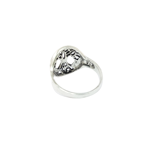 JSAJ TREE OF LIFE ROUND RING IN 925 STERLING SILVER