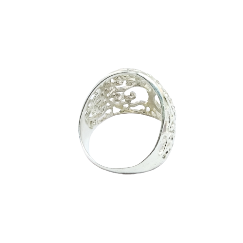 JSAJ TREE OF LIFE OVAL SHAPE RING IN 925 STERLING SILVER