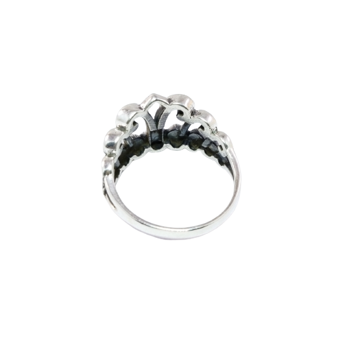 JSAJ CROWN RING IN 925 STERLING SILVER