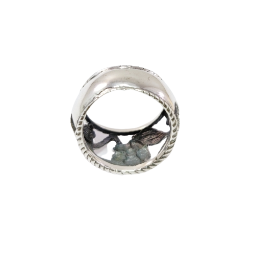 JSAJ FLOWER LEAF THICK BAND RING