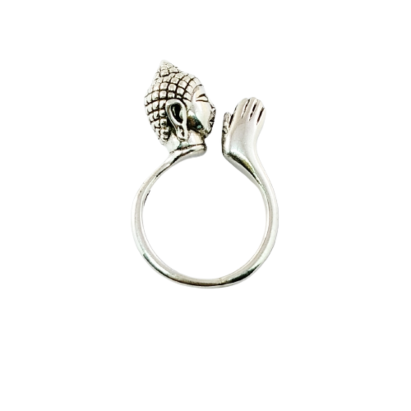 JSAJ BUDDHA RING IN 925 STERLING SILVER