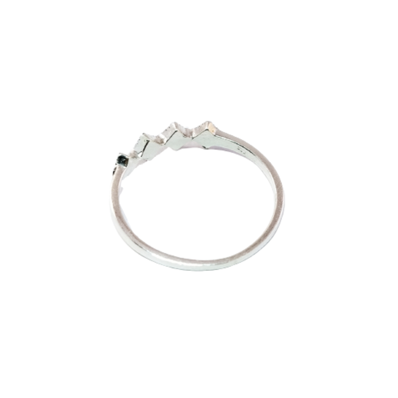 JSAJ MARCASITE BAND RING WITH SQUARE MARCASITE