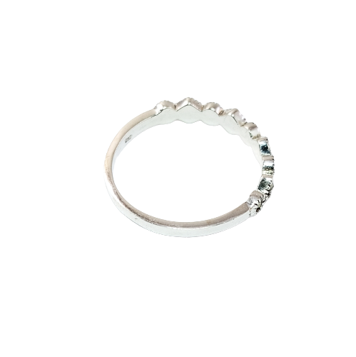 JSAJ MARCASITE BAND RING WITH SQUARE MARCASITE