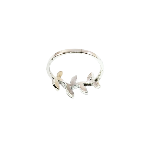 JSAJ MARCASITE LEAF BAND RING