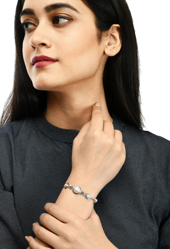 JSAJ 92.5 Sterling Silver Ruby Emerald and with Zercon stones adjustable flexible bracelet for Girls Women's Comfortable Durable