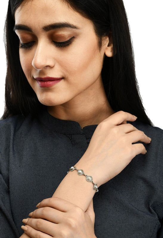 JSAJ 92.5 Sterling Silver Gents Bracelet Snack Chain Bracelet for Mens and Boys