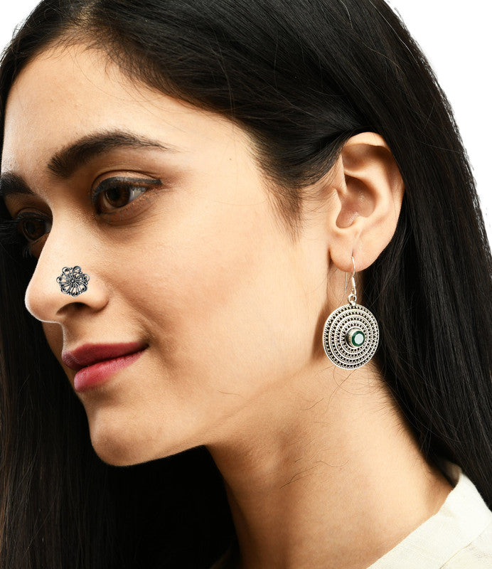 SILVER NOSE PIN WIRE NOSE PIN STERLING SILVER 925 SILVER OXIDIZED NOSE PIN FOR GIRLS AND WOMENS
