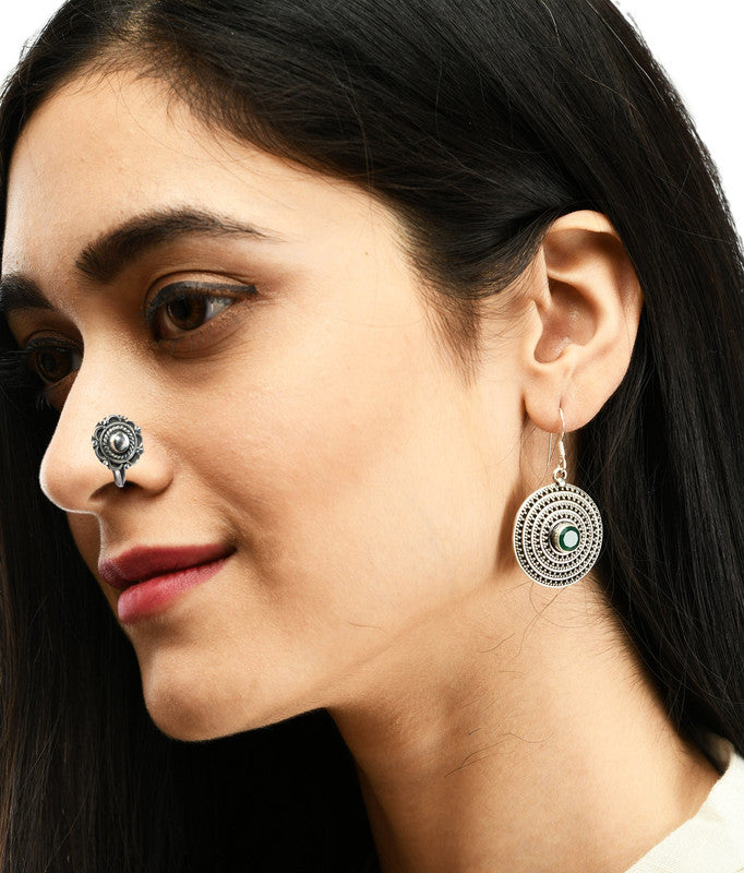 SILVER NOSE PIN CLIP NOSE PIN STERLING SILVER 925 SILVER OXIDIZED NOSE PIN FOR GIRLS AND WOMENS
