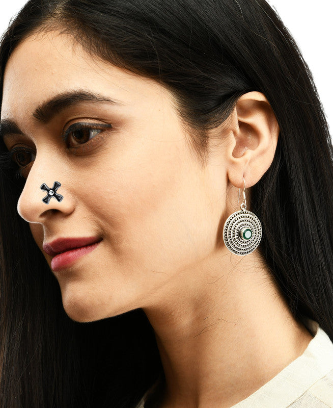 SILVER NOSE PIN WIRE NOSE PIN STERLING SILVER 925 SILVER OXIDIZED NOSE PIN FOR GIRLS AND WOMENS