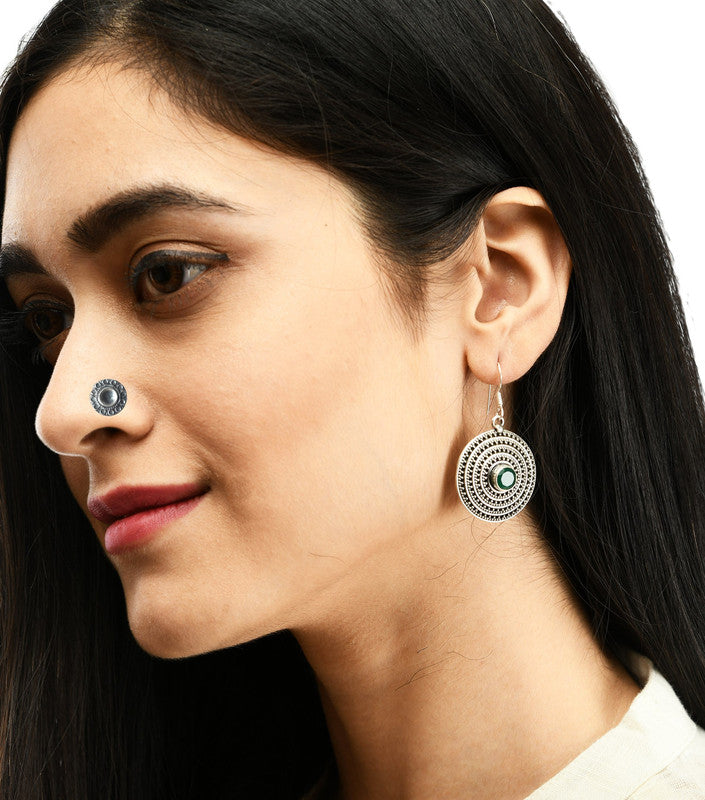 SILVER NOSE PIN WIRE NOSE PIN STERLING SILVER 925 SILVER OXIDIZED NOSE PIN FOR GIRLS AND WOMENS
