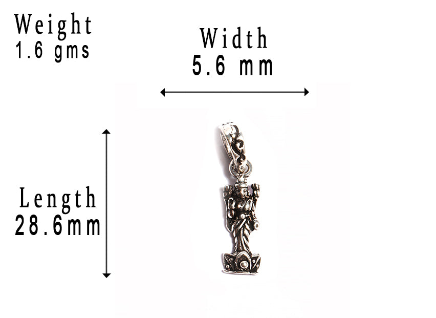 JSAJ Silver 925 Sterling Silver GOD PENDENT LOCKET LAXMI JI UNISEX PENDENT for Good Health and Wealth