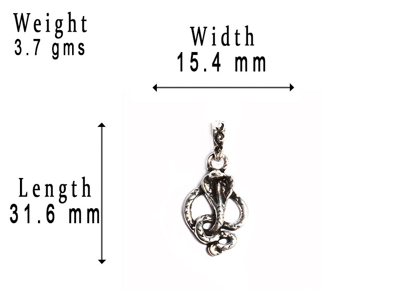 JSAJ Silver 925 Sterling Silver ANIMAL PENDANT SNACK NAAG IN SMALL SIZE UNISEX PENDENT