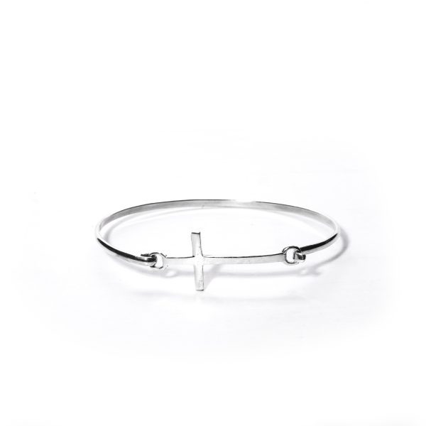 92.5 Sterling Silver Bangle churi Bracelet Cross bangle for girls womens