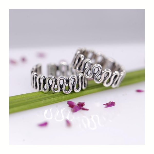 JSAJ TOERING CHUTKI BICHIYA 925 STERLING THICK SILVER BAND TOERING THICK SILVER UNBREAKABLE COMFORTABLE DURABLE FOR GIRLS AND WOMEN'S IN PURE SILVER