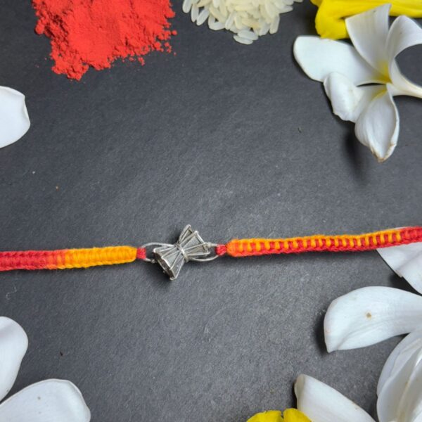 JSAJ 92.5 PURE SILVER DAMRU RAKHI BRACELET