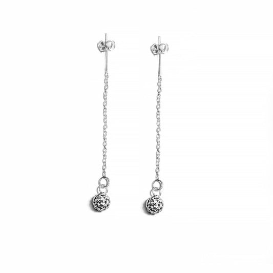 JSAJ 925 Silver SUI DHAGA ZERCONIA STONE Hanging Dangler for Girls and Womens