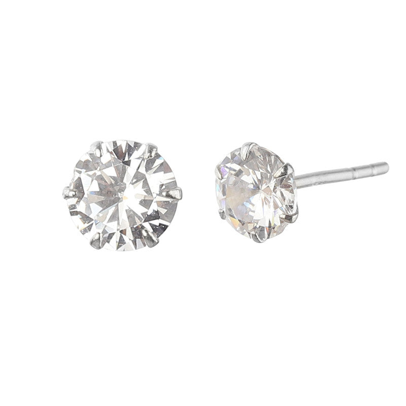 JSAJ 925 Sterling Silver ZIRCONIA STUDD tops for Girls and Womens