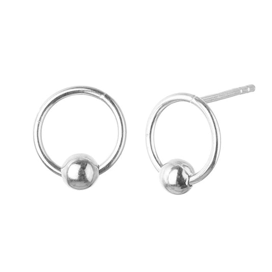 JSAJ 925 sterling silver ball top stud earrings for girls and women