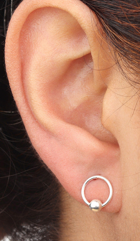 JSAJ 925 sterling silver ball top stud earrings for girls and women