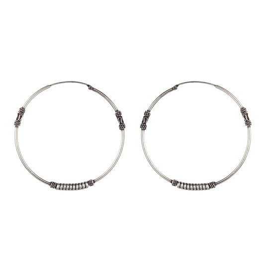 JSAJ 925 Sterling Silver thin bali PLAIN PIPE BAALI for Girls and Womens