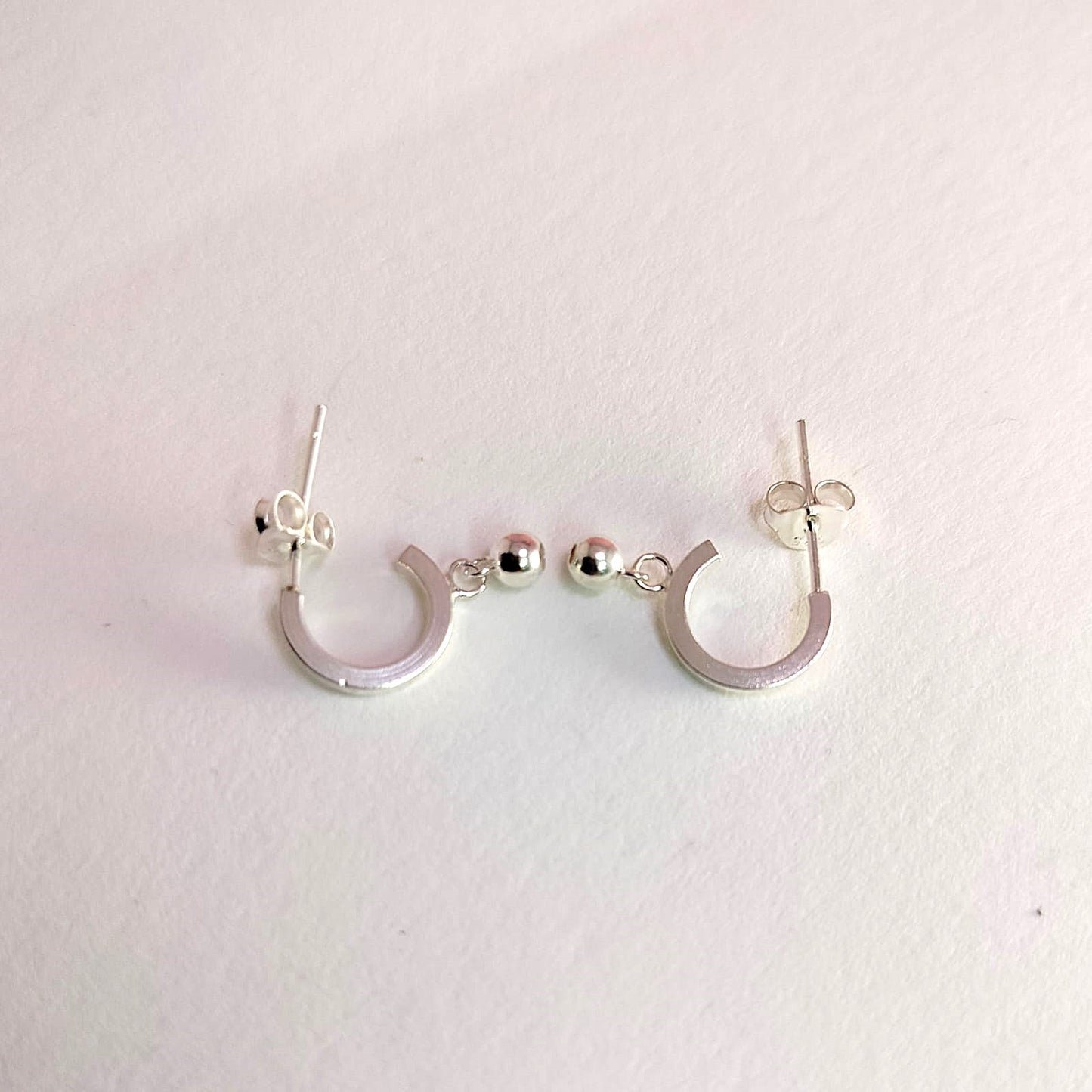 JSAJ 925 sterling silver half baali earrings with ball hanging design for girls and women