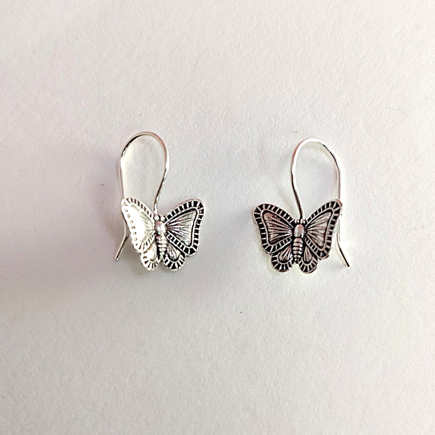 JSAJ 925 sterling silver butterfly hanging earrings for girls and women