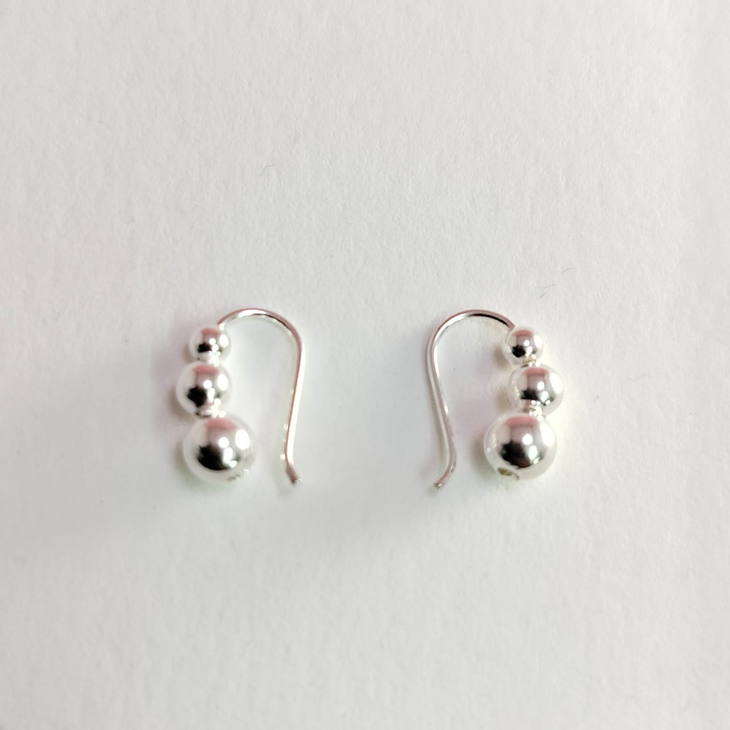 JSAJ 925 sterling silver three-ball earrings for girls and women