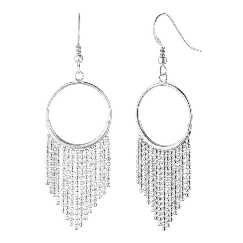 JSAJ 925 sterling silver jhallar earrings, stylish hanging danglers perfect for girls and women