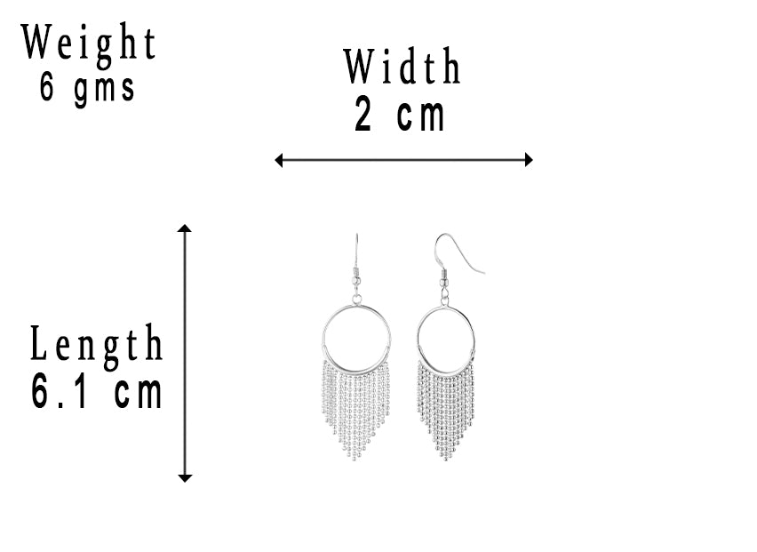 JSAJ 925 sterling silver jhallar earrings, stylish hanging danglers perfect for girls and women
