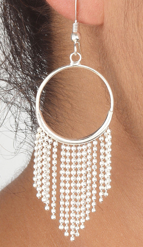 JSAJ 925 sterling silver jhallar earrings, stylish hanging danglers perfect for girls and women
