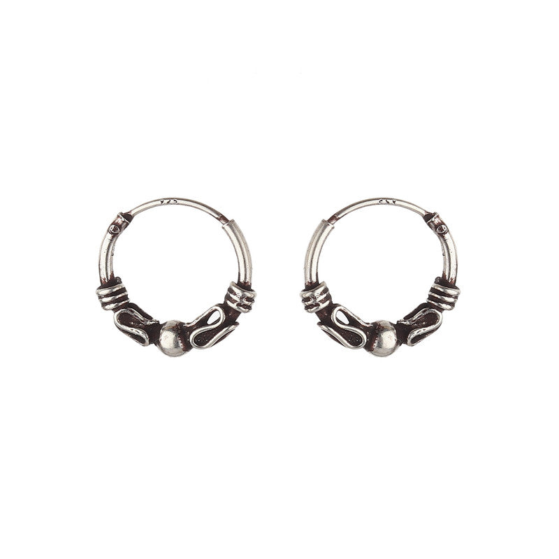 JSAJ 925 sterling silver round baali 12mm earrings for girls and women