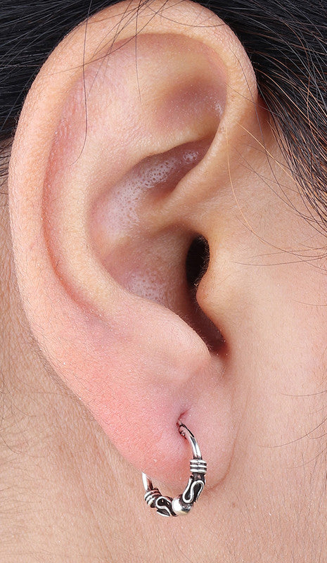 JSAJ 925 sterling silver round baali 12mm earrings for girls and women