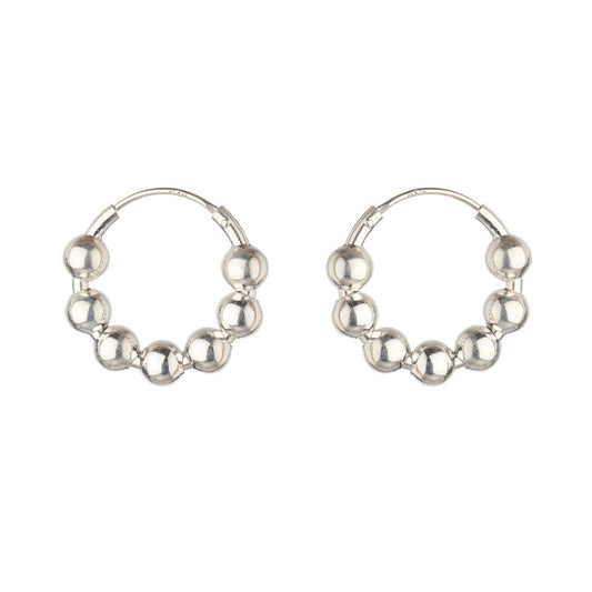JSAJ JSAJ 925 sterling silver 7-ball baali earrings for girls and women