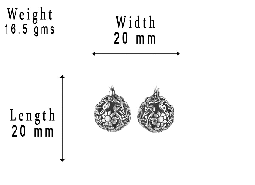 JSAJ 925 Sterling Silver ZAALI BALL round bali handmade zali for Girls and Womens