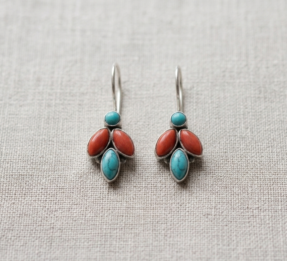 1077-A7 Turquoise+Orange Onyx
