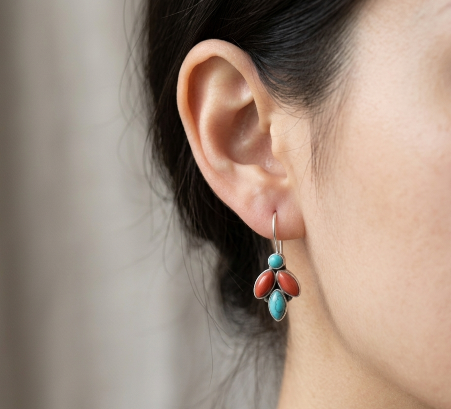 1077-A7 Turquoise+Orange Onyx