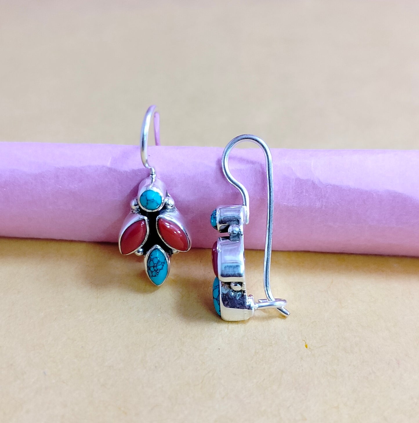1077-A7 Turquoise+Orange Onyx
