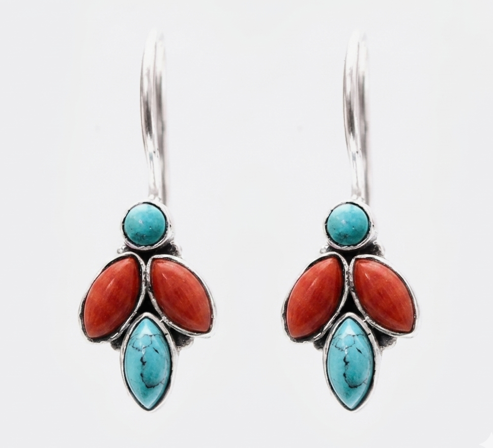 1077-A7 Turquoise+Orange Onyx
