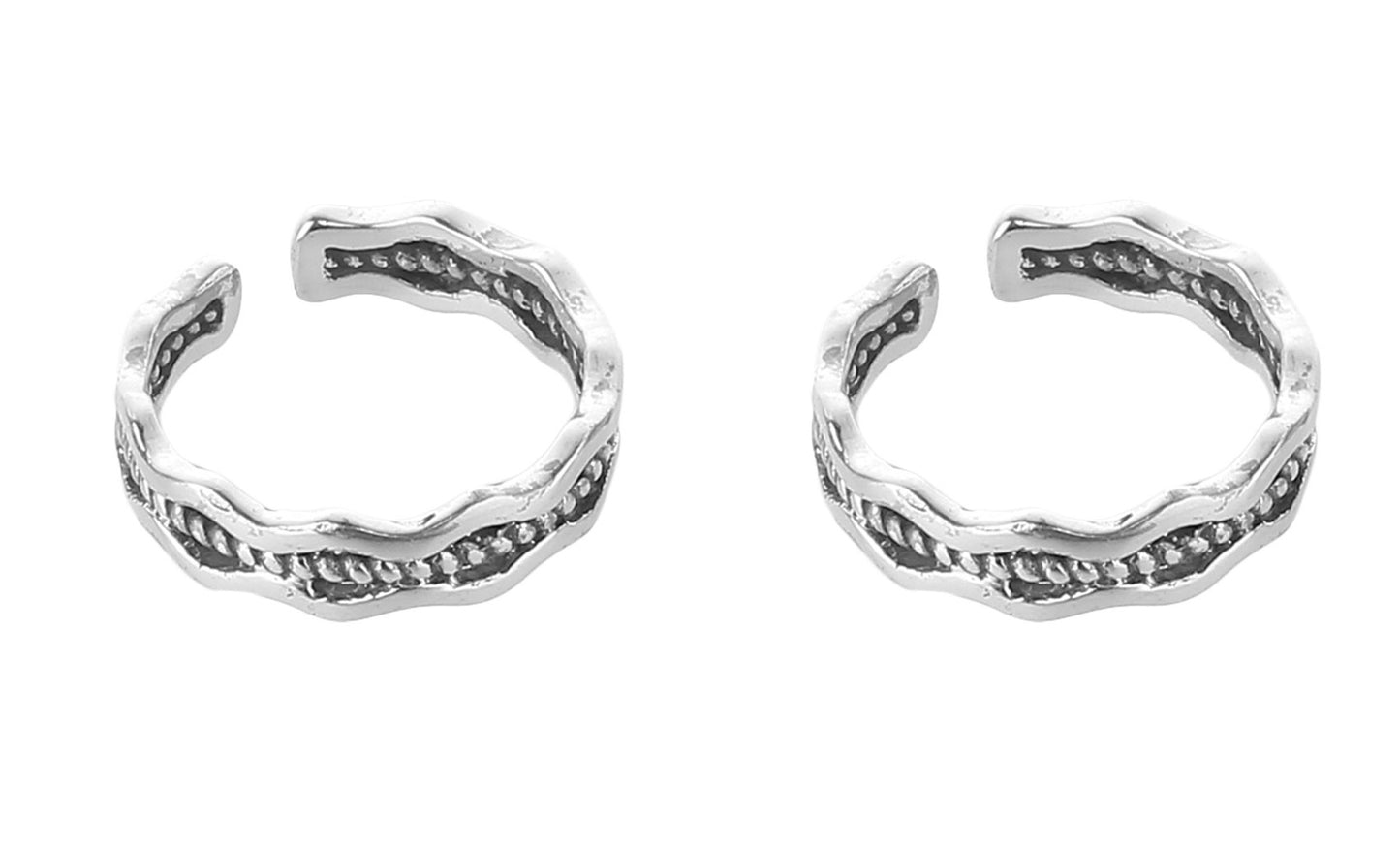 JSAJ TOE RING CHUTKI BICHIYA 925 STERLING SILVER ZALI WORK HANDMADE UNBREAKABLE COMFORTABLE DURABLE BAND TOE RING