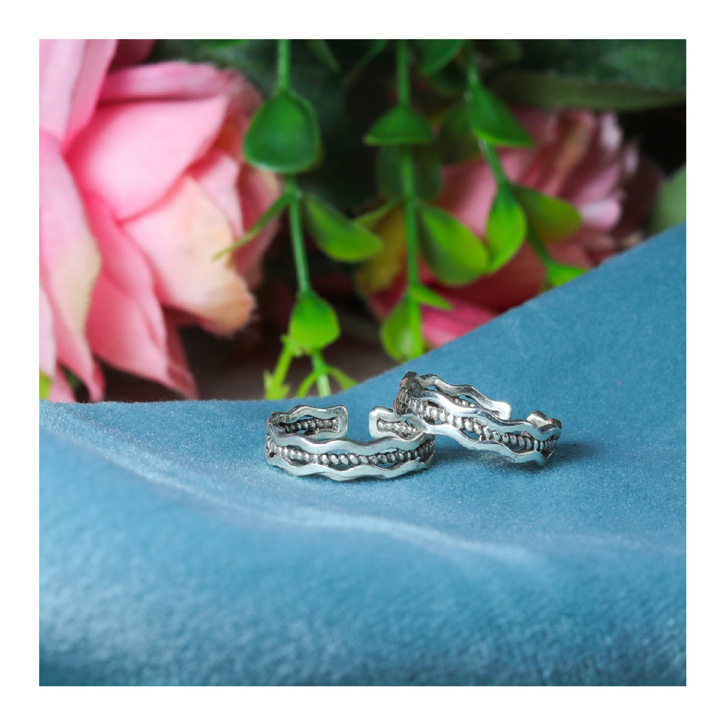 JSAJ TOE RING CHUTKI BICHIYA 925 STERLING SILVER ZALI WORK HANDMADE UNBREAKABLE COMFORTABLE DURABLE BAND TOE RING