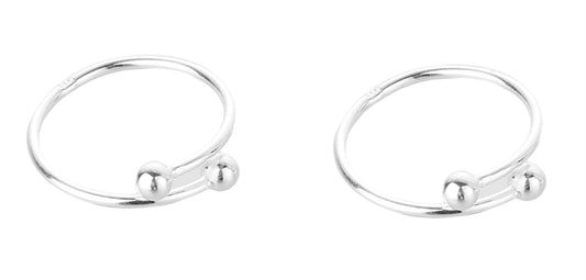 JSAJ TOE RING CHUTKI BICHIYA 925 STERLING SILVER FRONT OPEN DOUBLE BALL TOE RING FOR WOMENS COMFORTABLE DURABLE